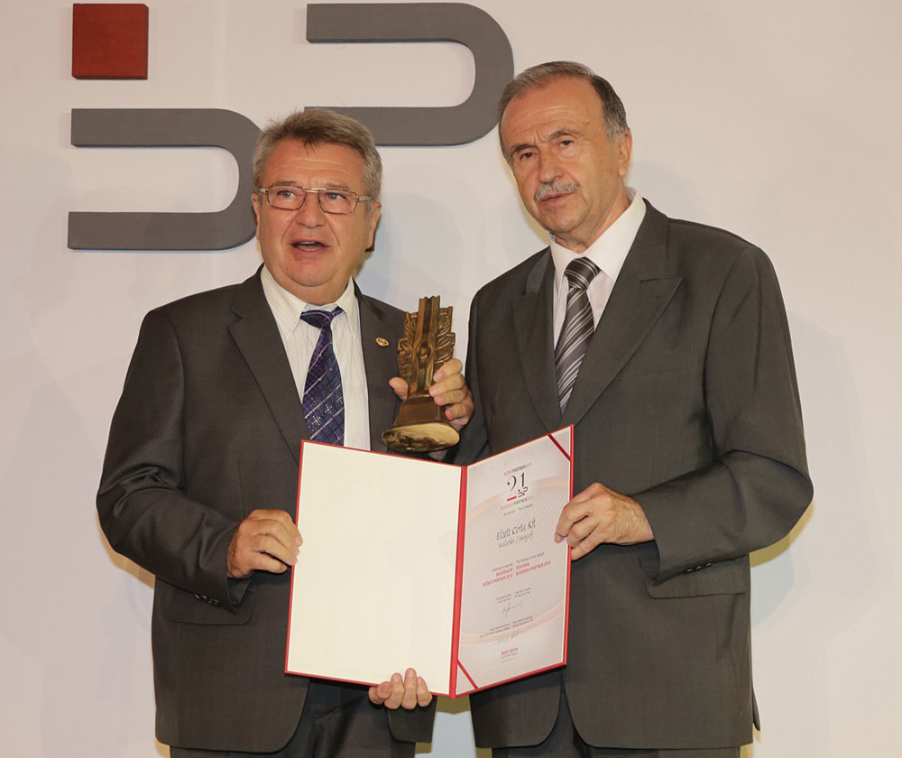 Regionális Business Partner 2015 díj - Török György, ügyvezető igazgató.